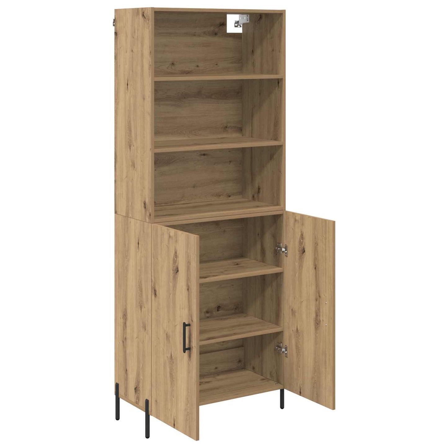 Vysoký Bufet Artisanový Dub 69,5 X 32,5 X 180 Cm
