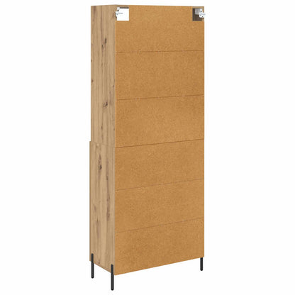 Vysoký Bufet Artisanový Dub 69,5 X 32,5 X 180 Cm