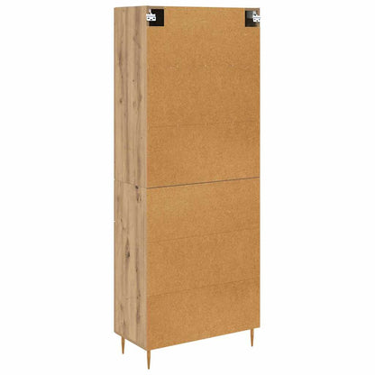 Vysoký Bufet Artisanový Dub 69,5 X 34 X 180 Cm Kompozitní Dřevo