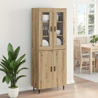 Vysoký Bufet 2 Ks Artisanový Dub 69,5 X 34 X 180 Cm