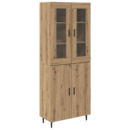 Vysoký Bufet 2 Ks Artisanový Dub 69,5 X 34 X 180 Cm