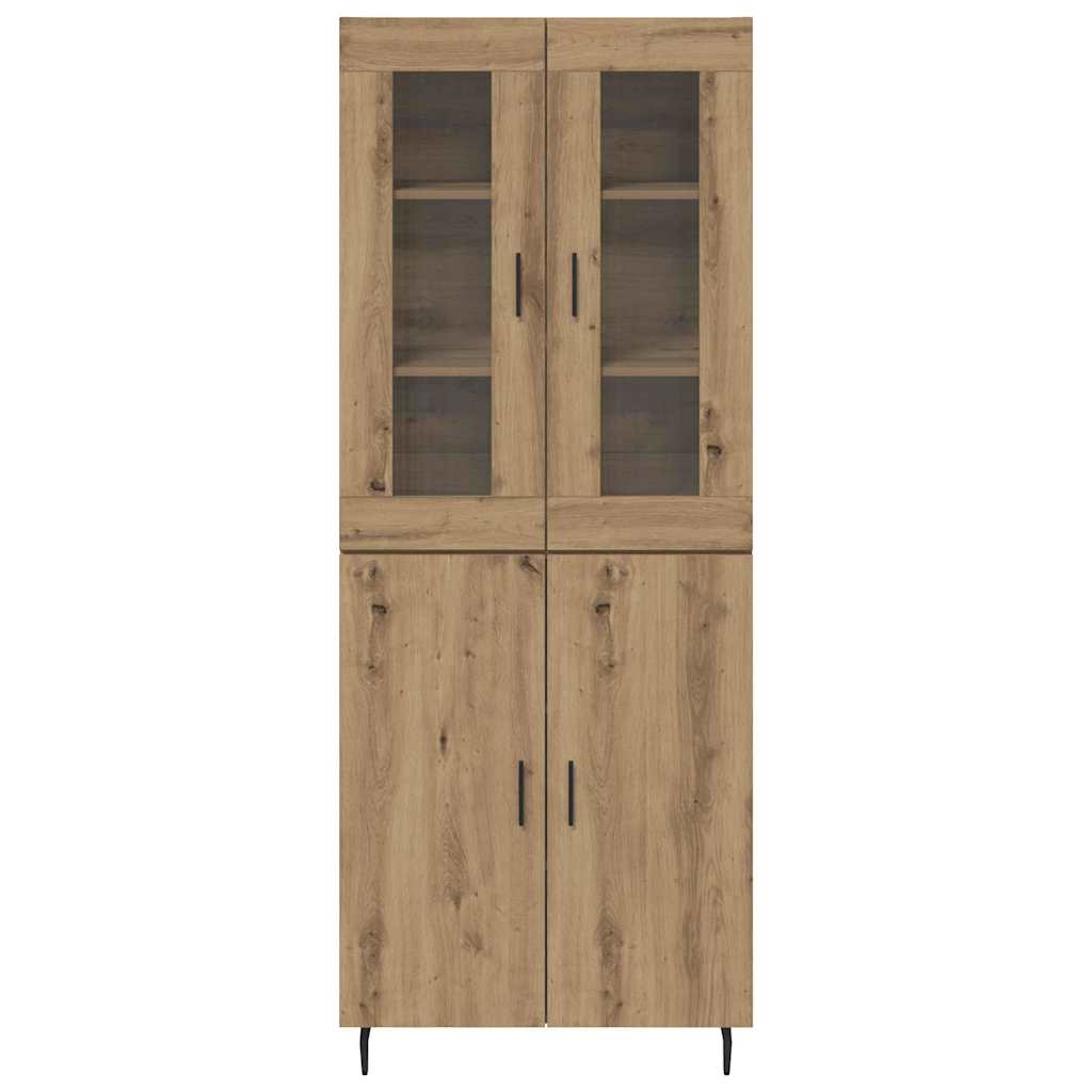 Vysoký Bufet 2 Ks Artisanový Dub 69,5 X 34 X 180 Cm