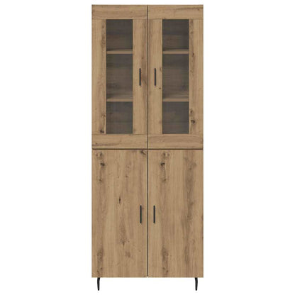 Vysoký Bufet 2 Ks Artisanový Dub 69,5 X 34 X 180 Cm