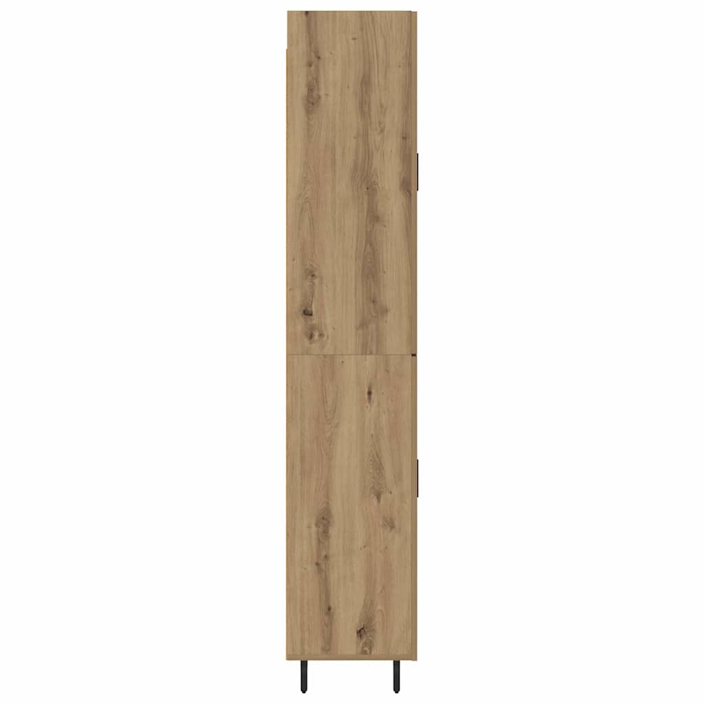 Vysoký Bufet 2 Ks Artisanový Dub 69,5 X 34 X 180 Cm