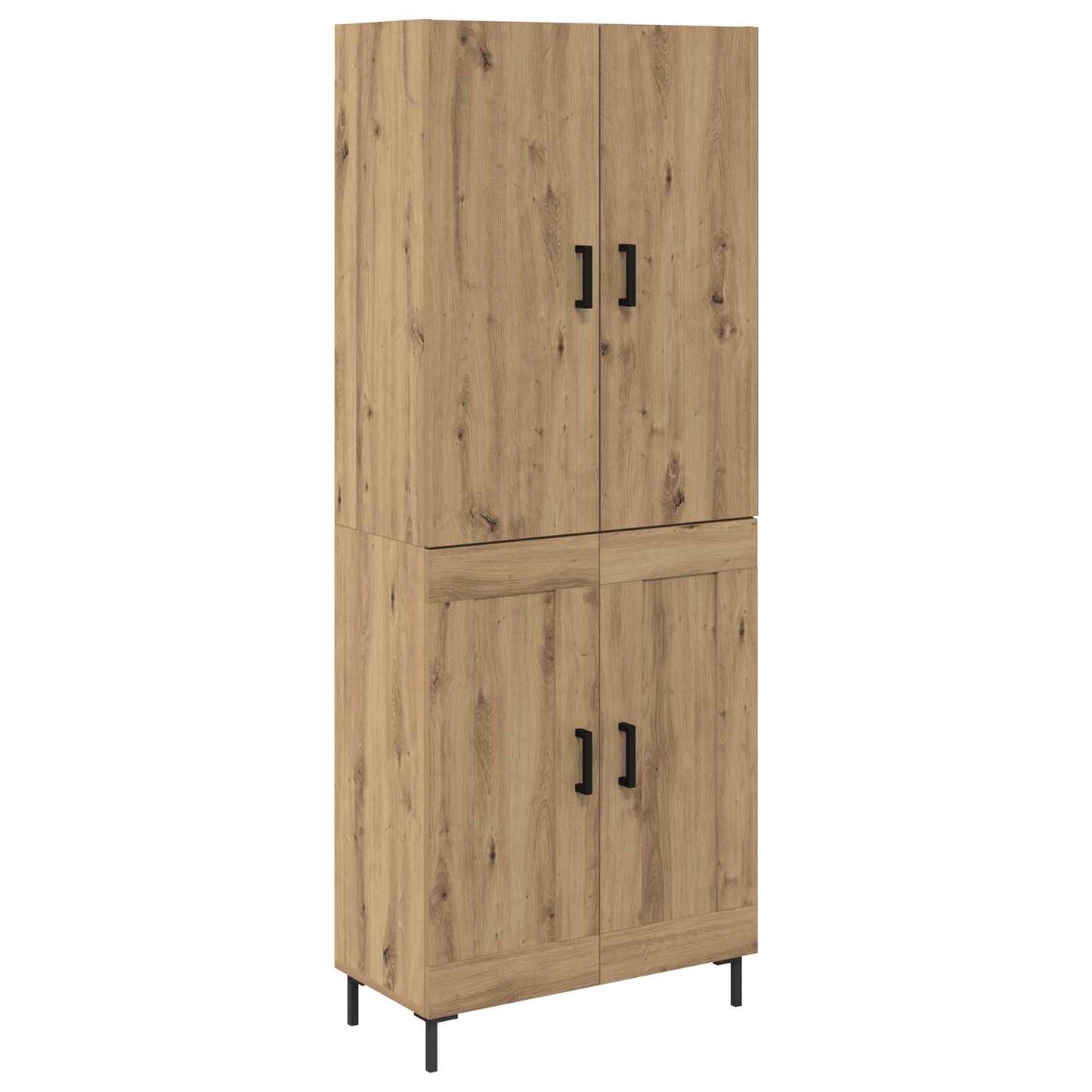Vysoký Bufet Artisanový Dub 69,5 X 34 X 180 Cm Kompozitní Dřevo