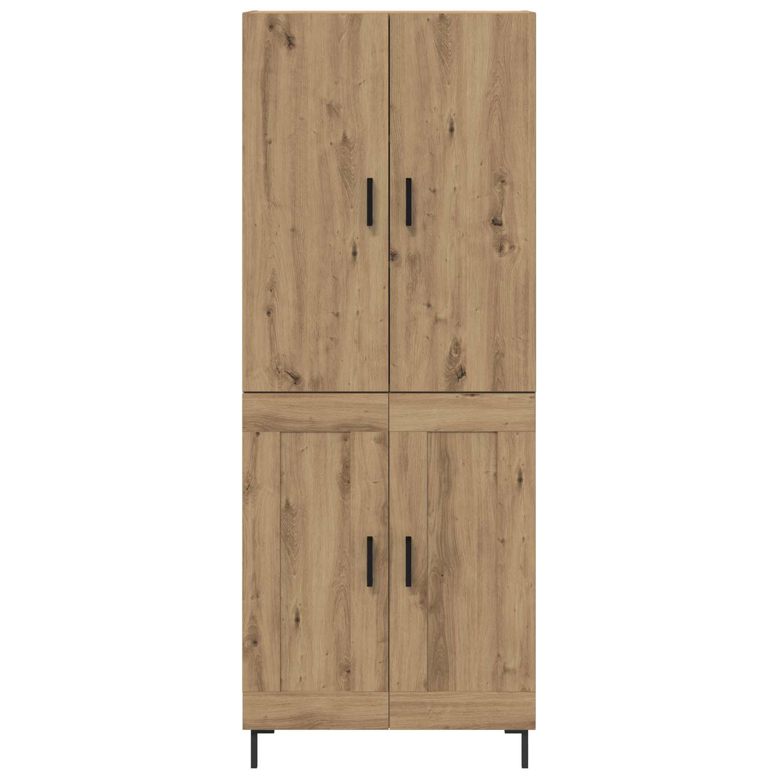Vysoký Bufet Artisanový Dub 69,5 X 34 X 180 Cm Kompozitní Dřevo