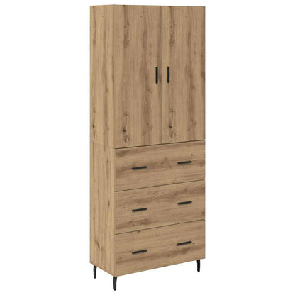 Vysoký Bufet 2 Ks Artisanový Dub 69,5 X 34 X 180 Cm