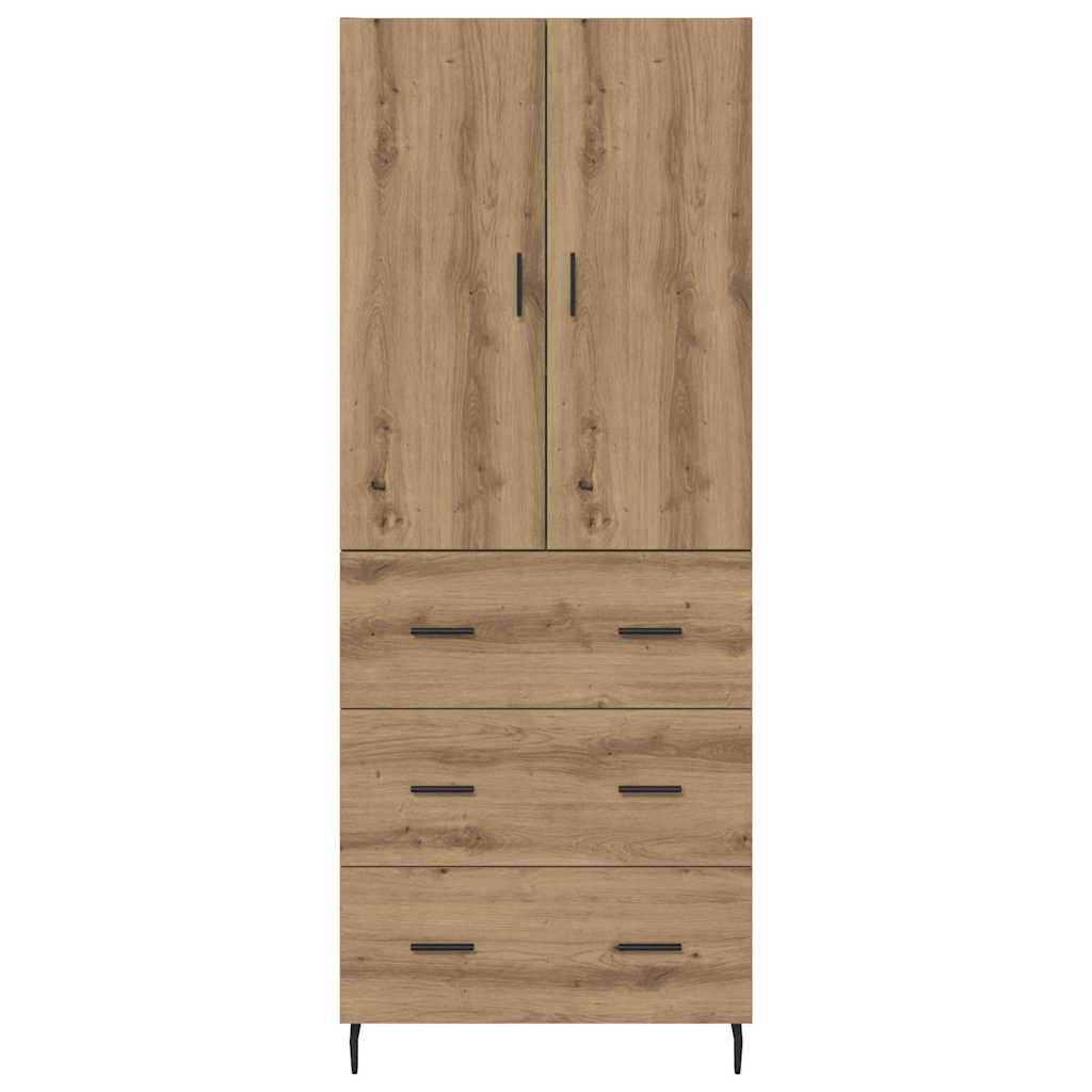 Vysoký Bufet 2 Ks Artisanový Dub 69,5 X 34 X 180 Cm