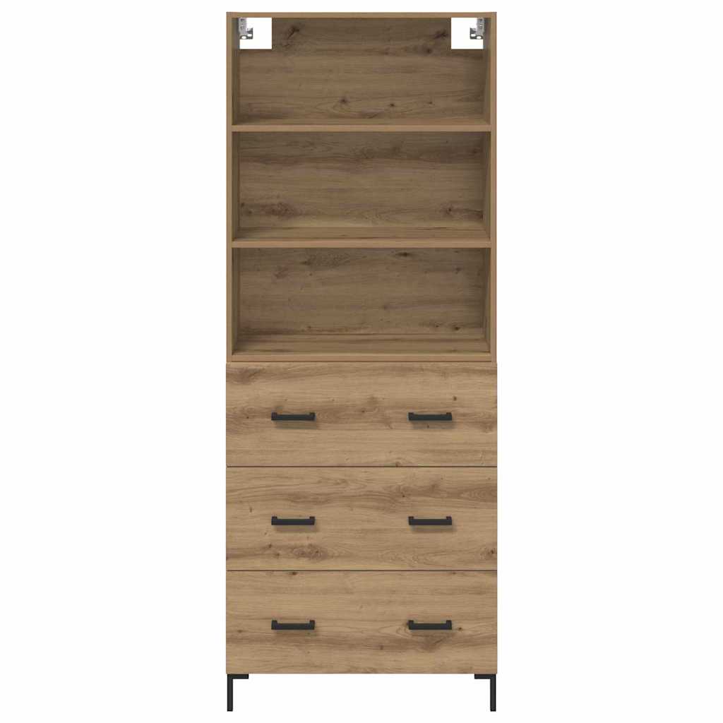 Vysoký Bufet Artisanový Dub 69,5 X 34 X 180 Cm Kompozitní Dřevo