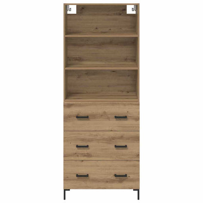 Vysoký Bufet Artisanový Dub 69,5 X 34 X 180 Cm Kompozitní Dřevo