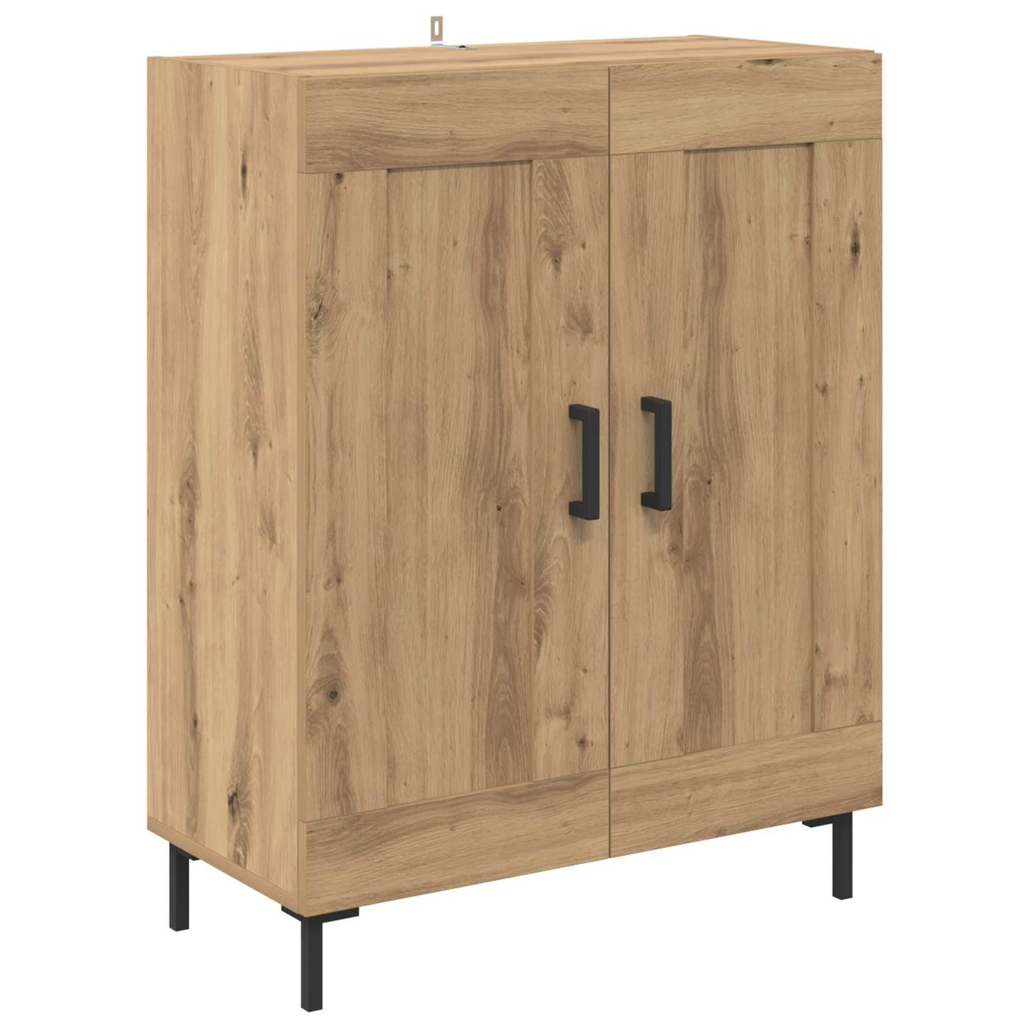 Vysoký Bufet Artisanový Dub 69,5 X 34 X 180 Cm Kompozitní Dřevo