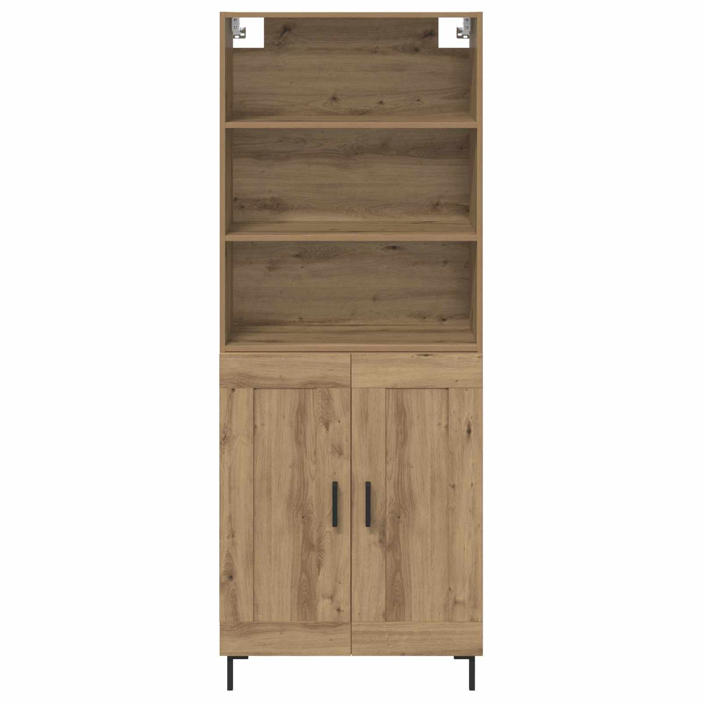 Vysoký Bufet Artisanový Dub 69,5 X 34 X 180 Cm Kompozitní Dřevo