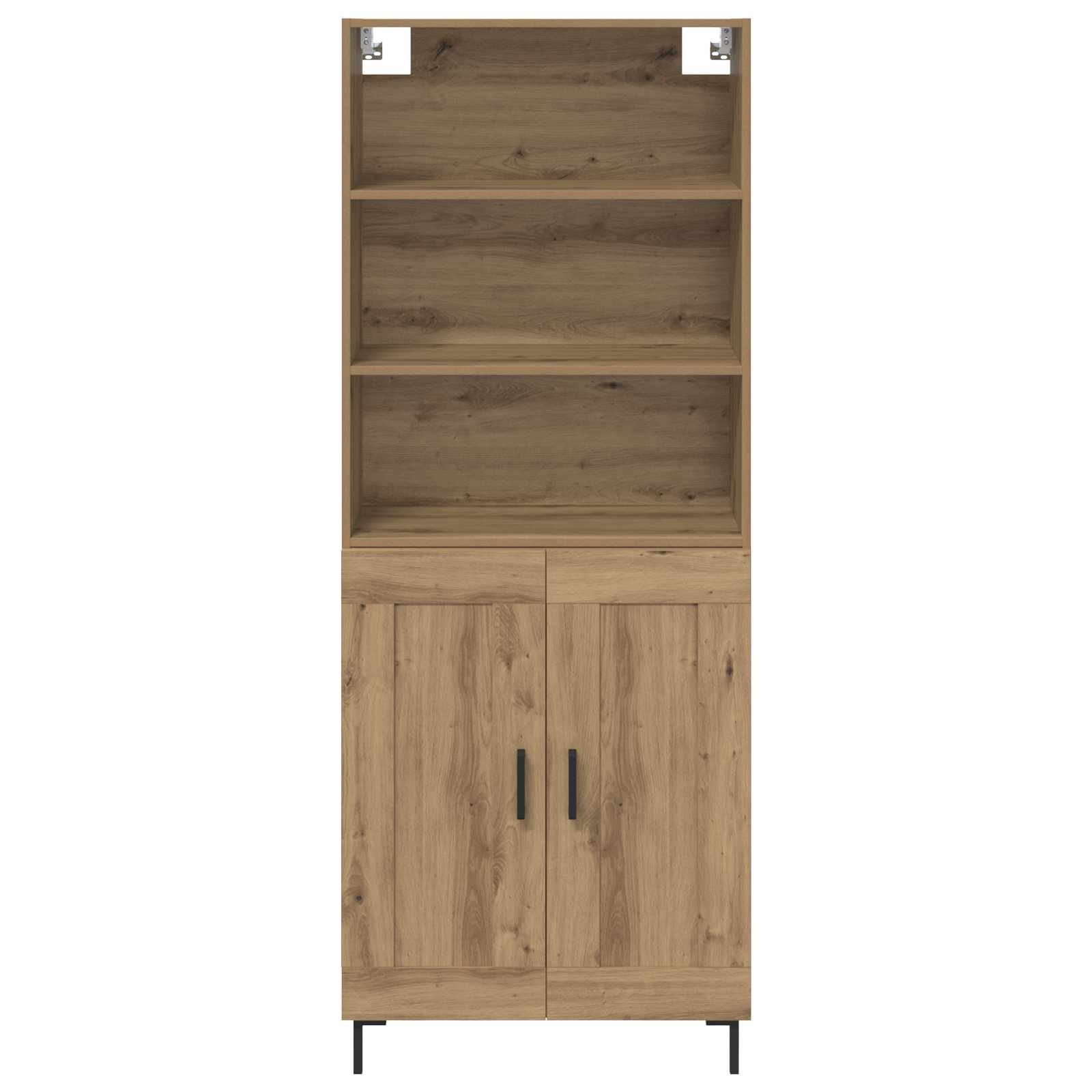 Vysoký Bufet Artisanový Dub 69,5 X 34 X 180 Cm Kompozitní Dřevo