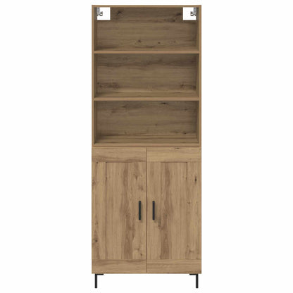 Vysoký Bufet Artisanový Dub 69,5 X 34 X 180 Cm Kompozitní Dřevo