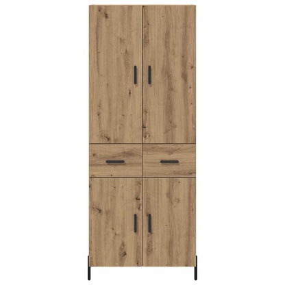 Vysoký Bufet Artisanový Dub 69,5 X 34 X 180 Cm Kompozitní Dřevo