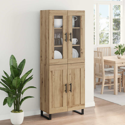 Vysoký Bufet 2 Ks Artisanový Dub 69,5 X 34 X 180 Cm