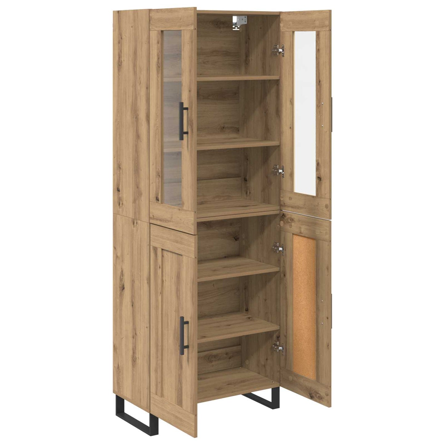 Vysoký Bufet 2 Ks Artisanový Dub 69,5 X 34 X 180 Cm