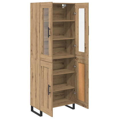 Vysoký Bufet 2 Ks Artisanový Dub 69,5 X 34 X 180 Cm