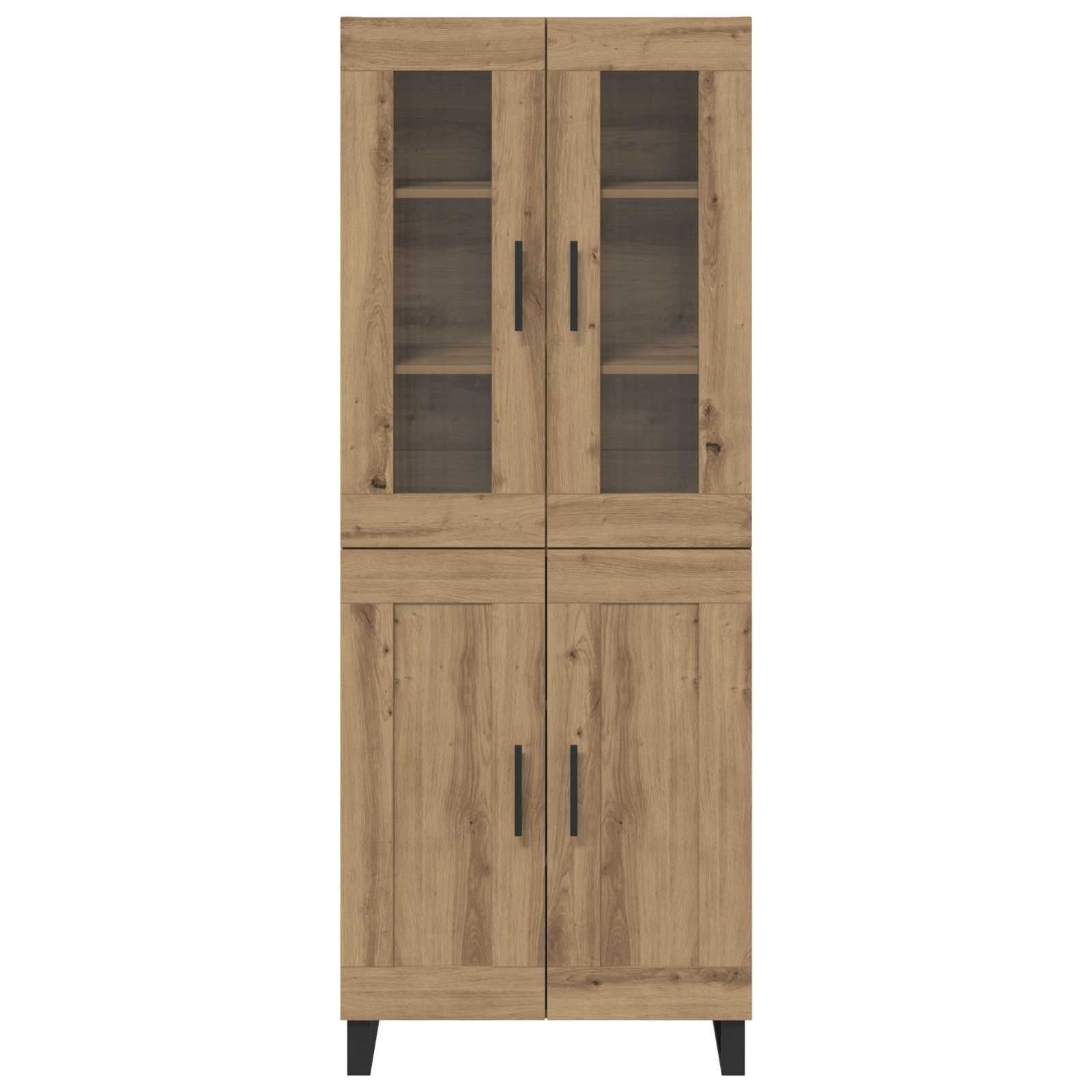 Vysoký Bufet 2 Ks Artisanový Dub 69,5 X 34 X 180 Cm