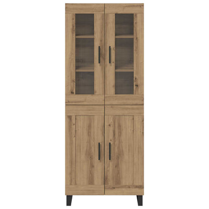 Vysoký Bufet 2 Ks Artisanový Dub 69,5 X 34 X 180 Cm