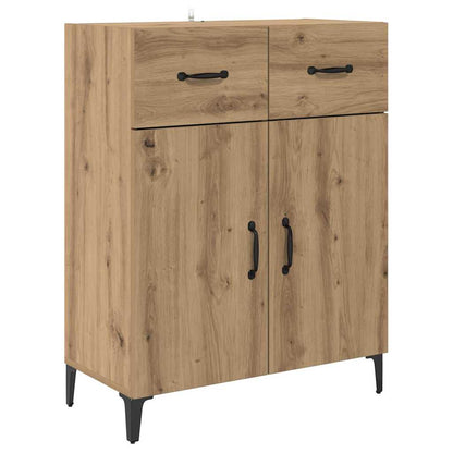 Vysoký Bufet Artisanový Dub 69,5 X 34 X 180 Cm Kompozitní Dřevo