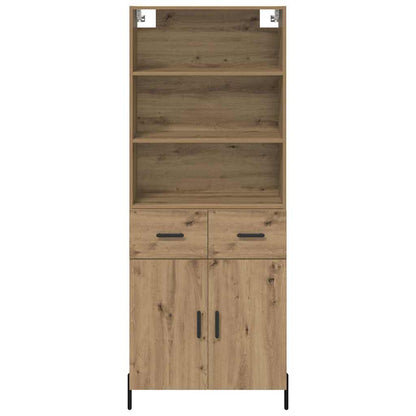 Vysoký Bufet Artisanový Dub 69,5 X 32,5 X 180 Cm