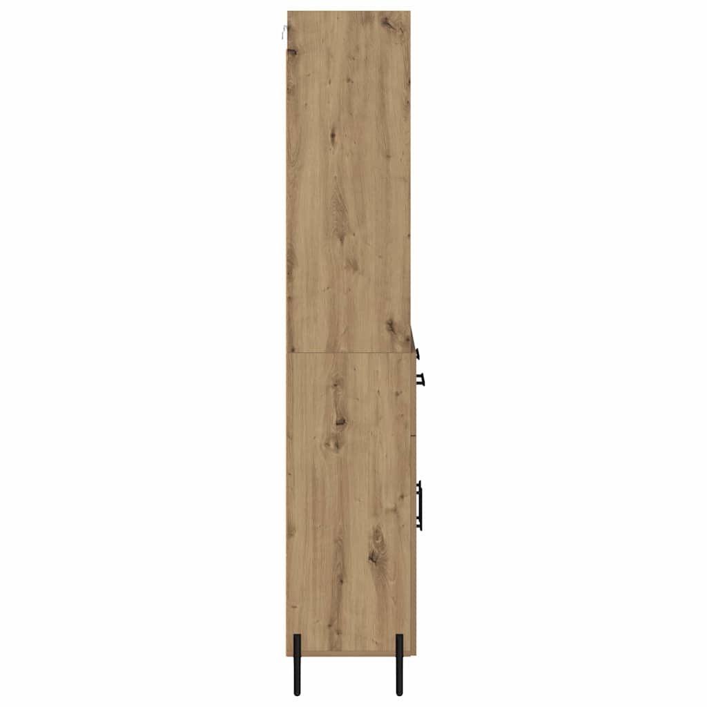 Vysoký Bufet Artisanový Dub 69,5 X 32,5 X 180 Cm