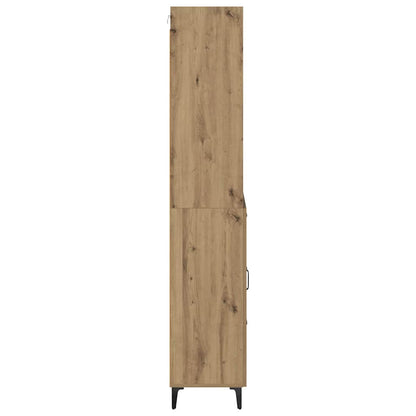 Vysoký Bufet Artisanový Dub 69,5 X 34 X 180 Cm Kompozitní Dřevo