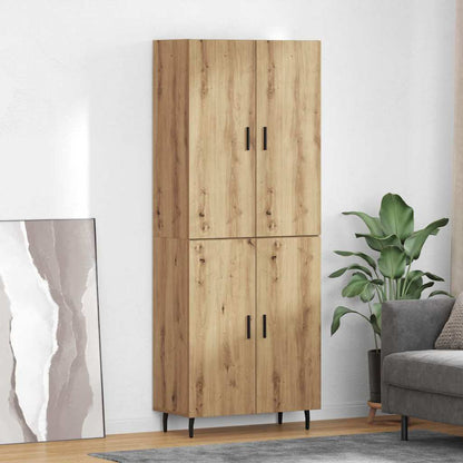Vysoký Bufet 2 Ks Artisanový Dub 69,5 X 34 X 180 Cm