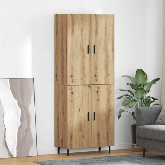 Vysoký Bufet 2 Ks Artisanový Dub 69,5 X 34 X 180 Cm