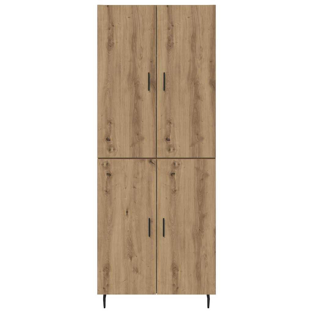 Vysoký Bufet 2 Ks Artisanový Dub 69,5 X 34 X 180 Cm