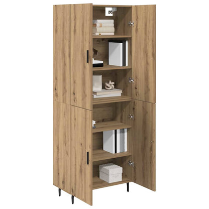 Vysoký Bufet 2 Ks Artisanový Dub 69,5 X 34 X 180 Cm