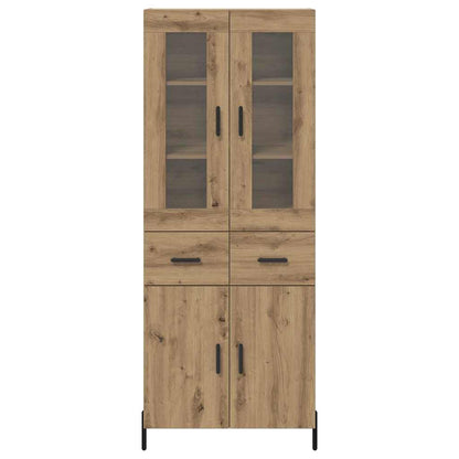 Vysoký Bufet Artisanový Dub 69,5 X 34 X 180 Cm Kompozitní Dřevo