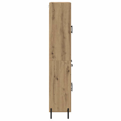 Vysoký Bufet Artisanový Dub 69,5 X 34 X 180 Cm Kompozitní Dřevo