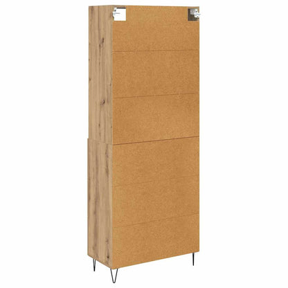 Vysoký Bufet 2 Ks Artisanový Dub 69,5 X 34 X 180 Cm