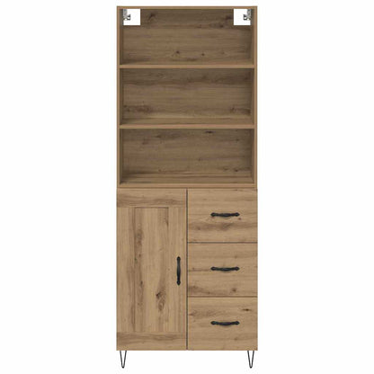 Vysoký Bufet 2 Ks Artisanový Dub 69,5 X 34 X 180 Cm