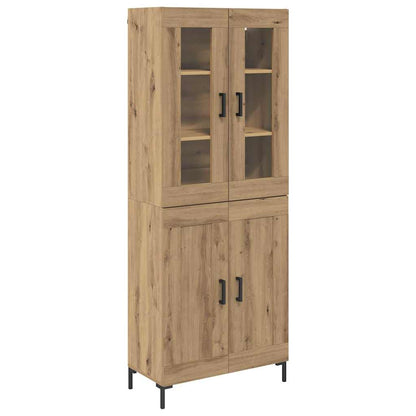 Vysoký Bufet 2 Ks Artisanový Dub 69,5 X 34 X 180 Cm
