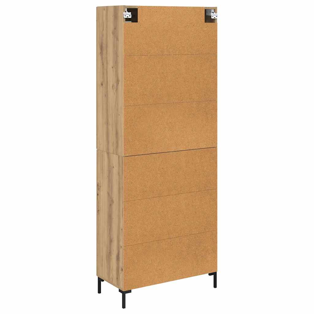 Vysoký Bufet 2 Ks Artisanový Dub 69,5 X 34 X 180 Cm