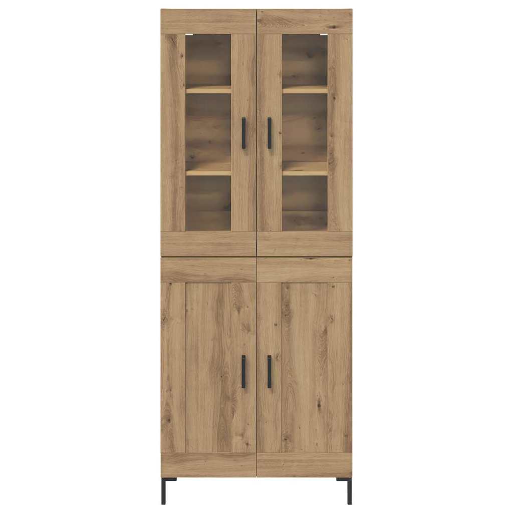 Vysoký Bufet 2 Ks Artisanový Dub 69,5 X 34 X 180 Cm