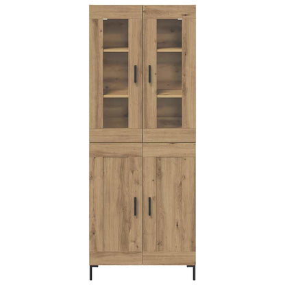 Vysoký Bufet 2 Ks Artisanový Dub 69,5 X 34 X 180 Cm
