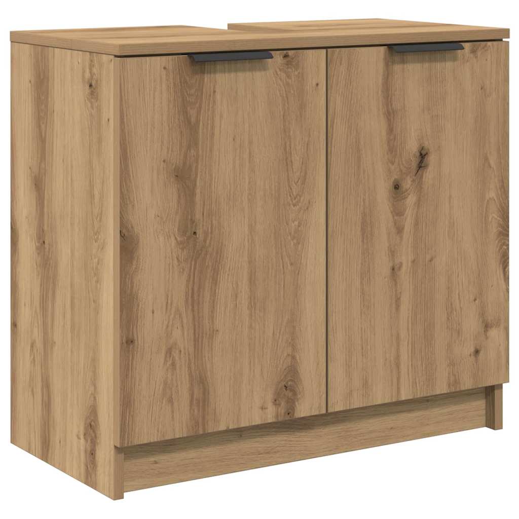 Sada Koupelnových Skříněk 3 Ks Artisanový Dub