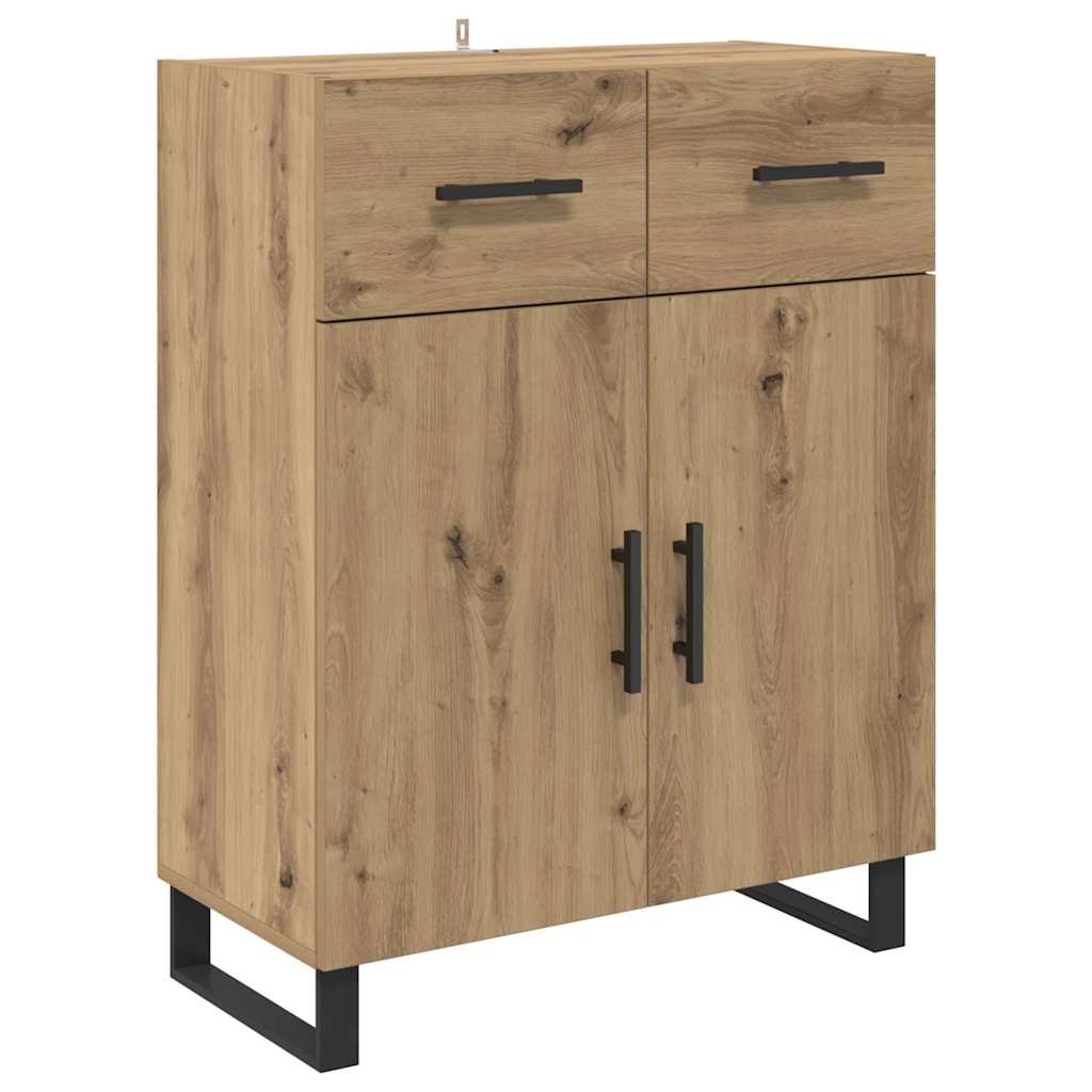 Vysoký Bufet 2 Ks Artisanový Dub 69,5 X 34 X 180 Cm
