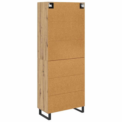 Vysoký Bufet 2 Ks Artisanový Dub 69,5 X 34 X 180 Cm