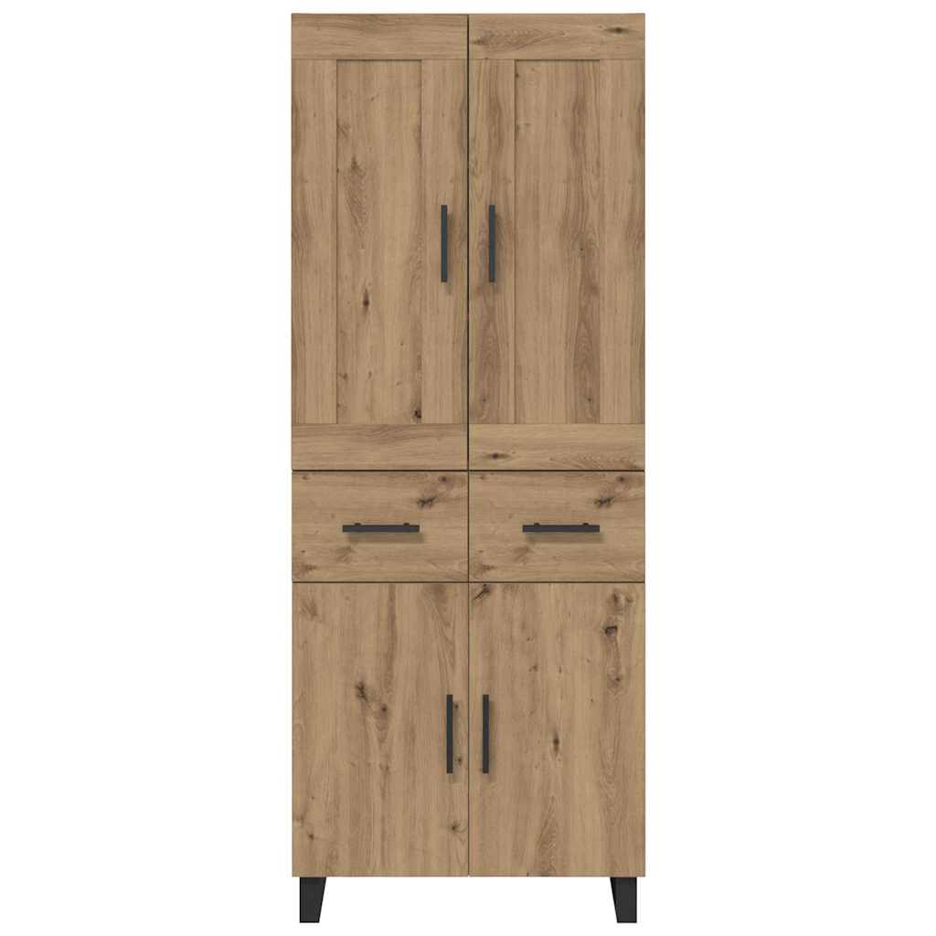 Vysoký Bufet 2 Ks Artisanový Dub 69,5 X 34 X 180 Cm