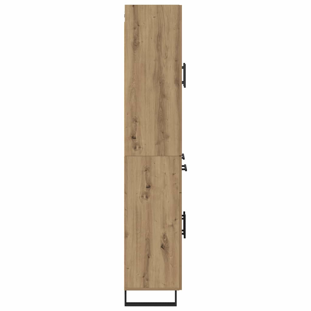 Vysoký Bufet 2 Ks Artisanový Dub 69,5 X 34 X 180 Cm