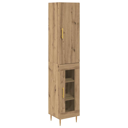 Vysoký Bufet 2 Ks Artisanový Dub 34,5 X 34 X 180 Cm