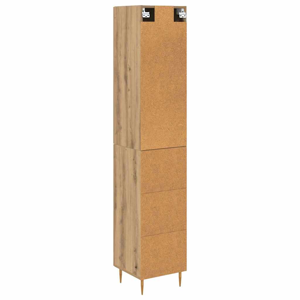 Vysoký Bufet 2 Ks Artisanový Dub 34,5 X 34 X 180 Cm