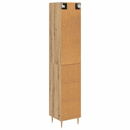 Vysoký Bufet 2 Ks Artisanový Dub 34,5 X 34 X 180 Cm