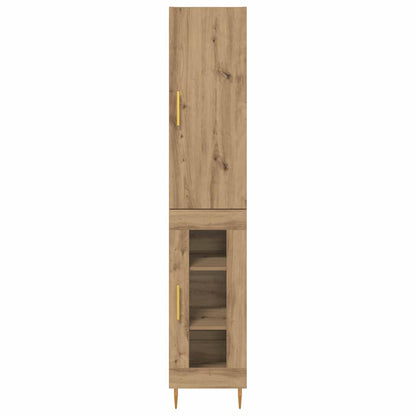 Vysoký Bufet 2 Ks Artisanový Dub 34,5 X 34 X 180 Cm