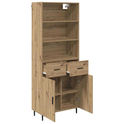 Vysoký Bufet 2 Ks Artisanový Dub 69,5 X 32,5 X 180 Cm